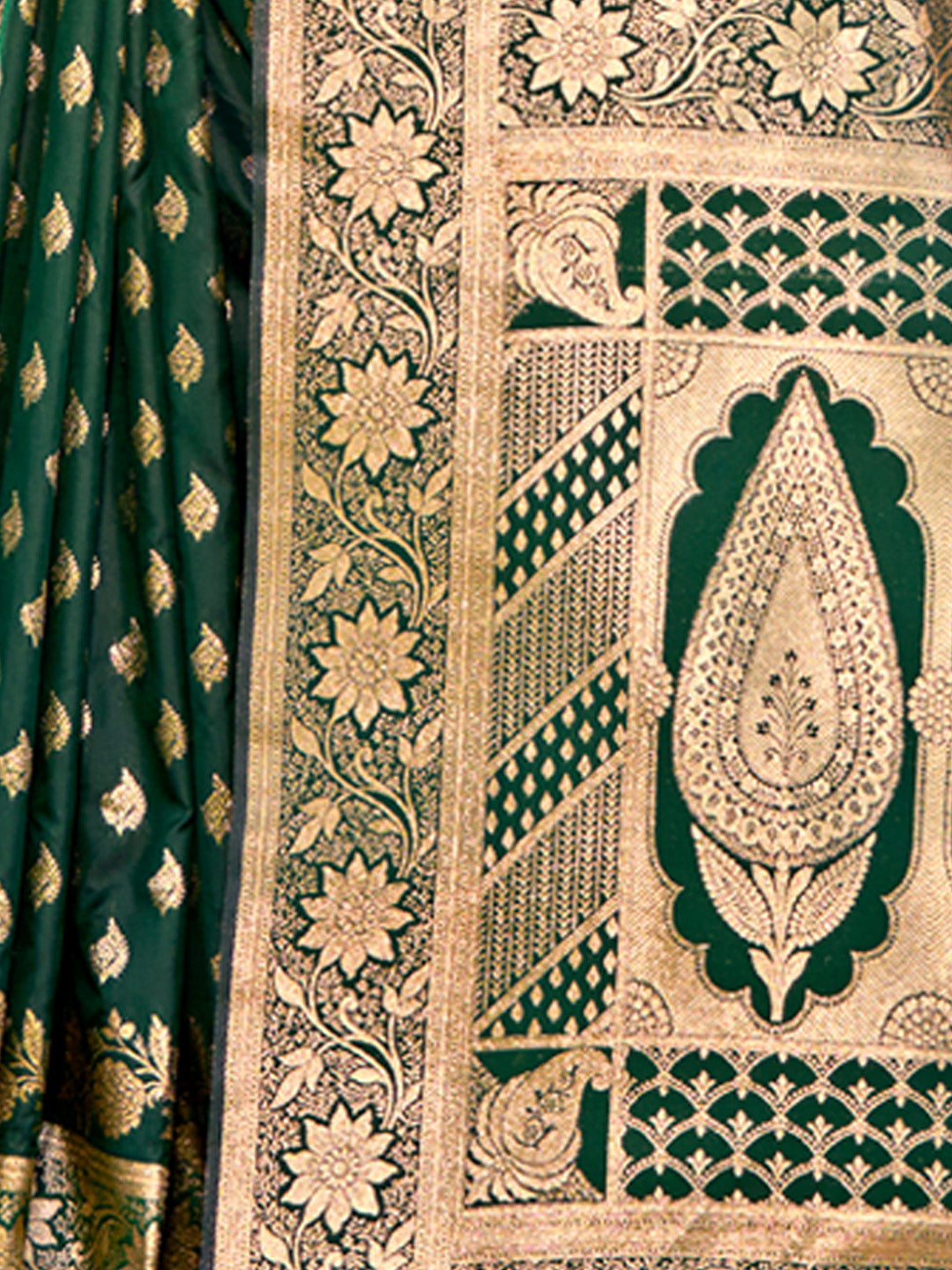 Women's Silk Woven Work Traditional Tassels Saree - Sangam Prints