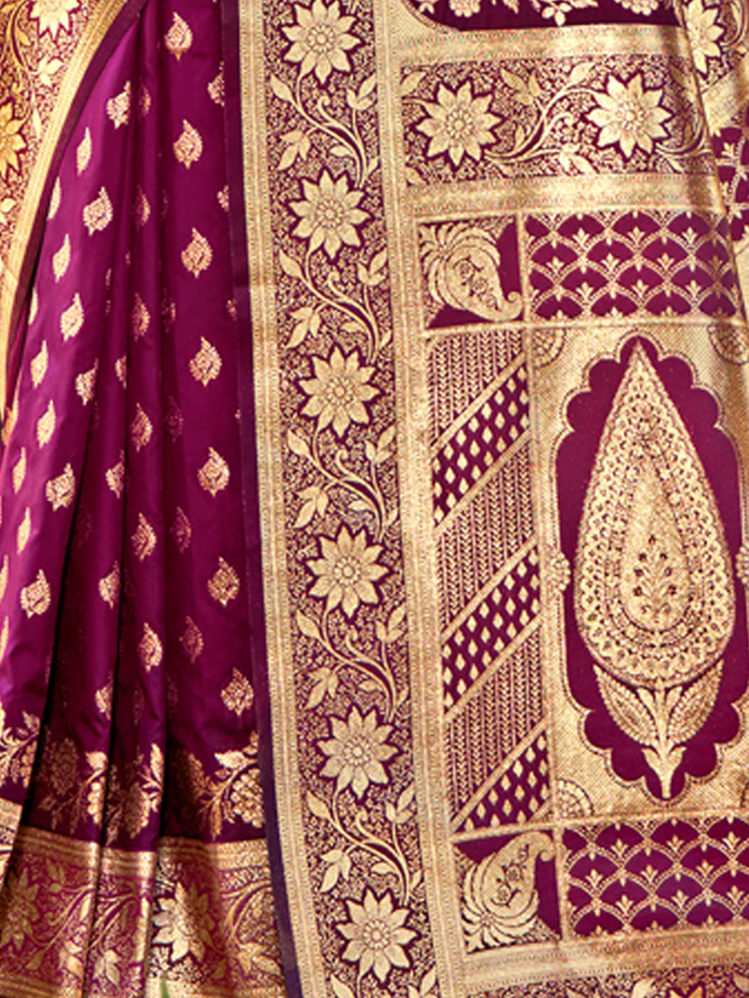 Women's Silk Woven Work Traditional Tassels Saree - Sangam Prints