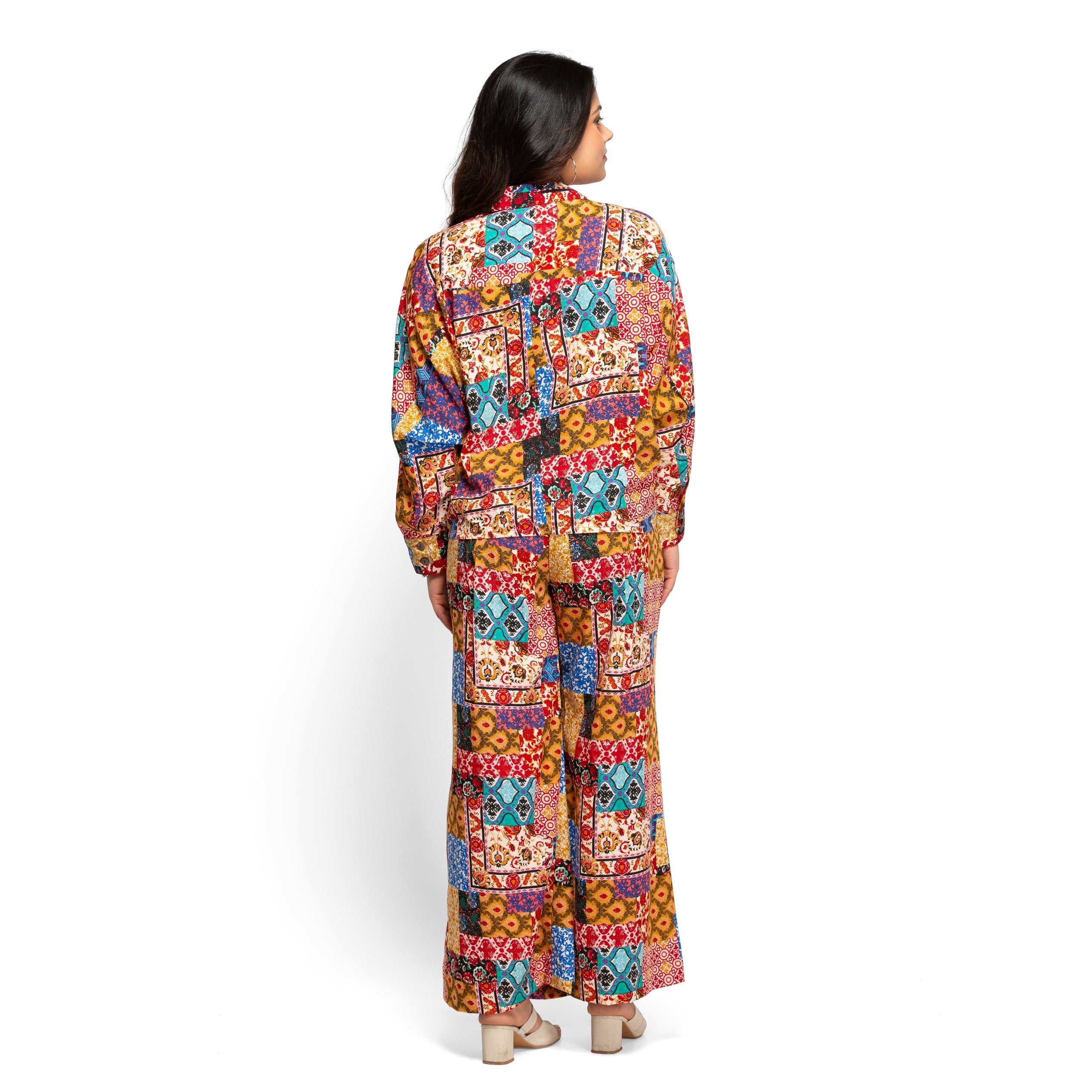 Women's Women's kaftan shirt with palazzo co-ord set - Taantav