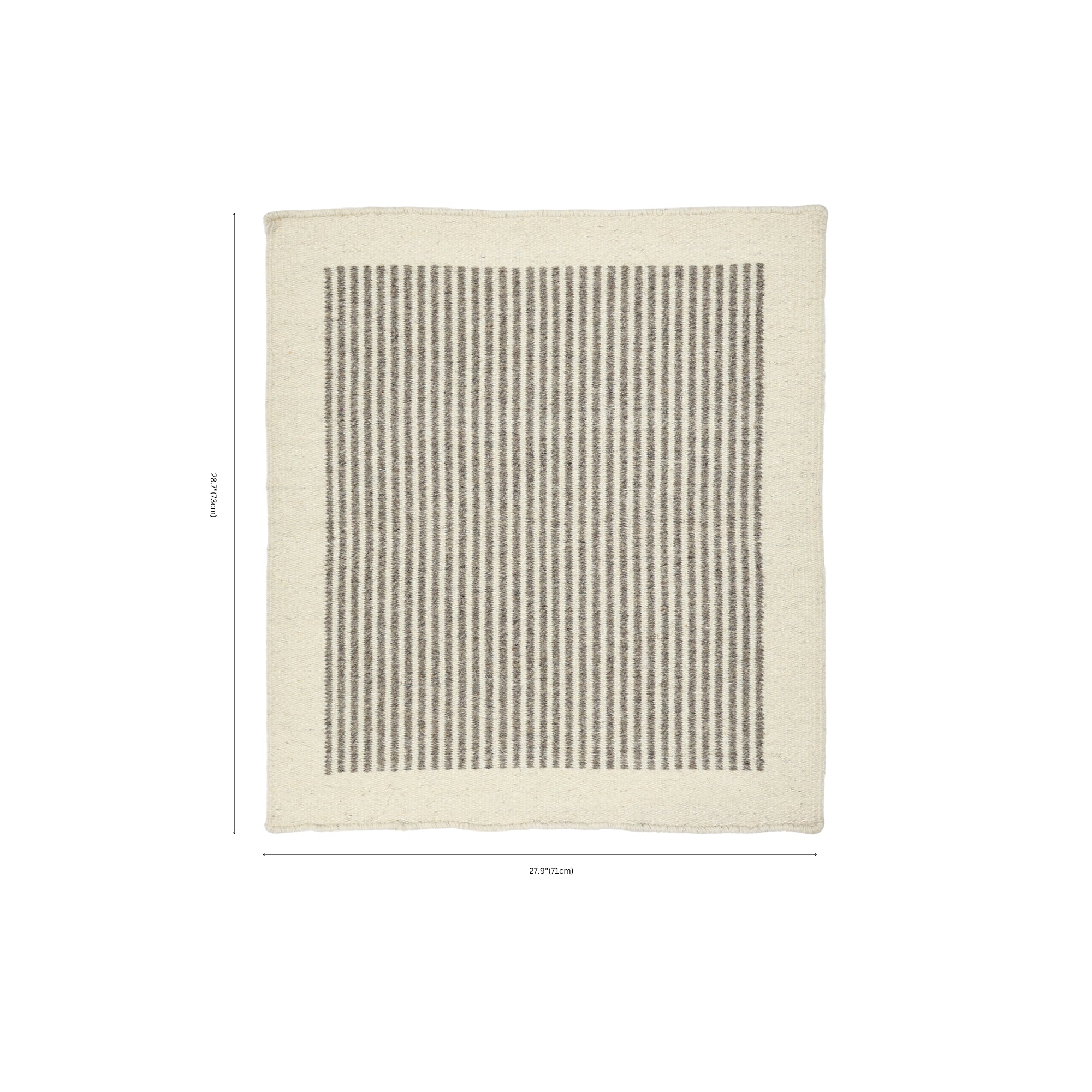 Beige Handwoven Jawaja Durrie—Stripe Pattern