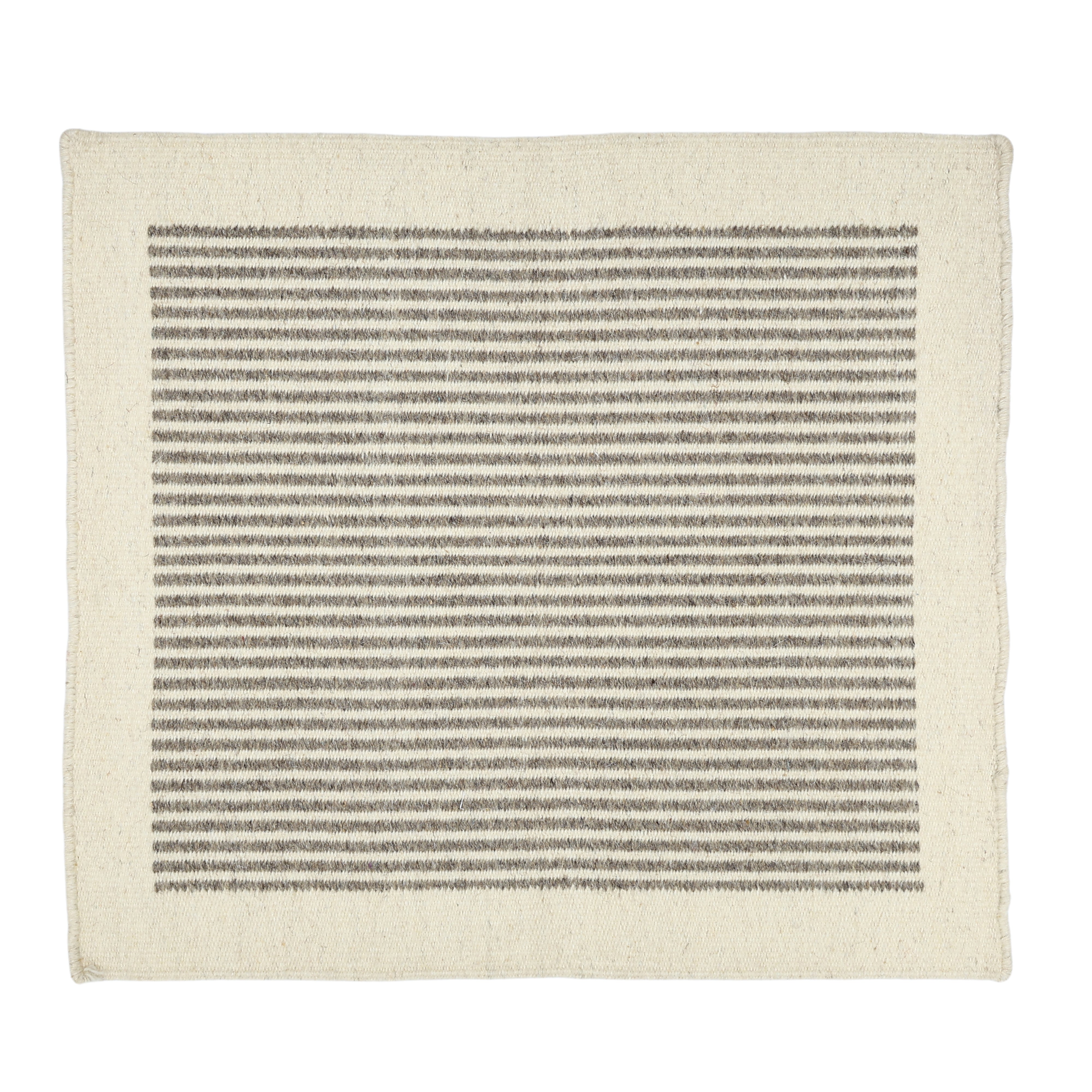 Beige Handwoven Jawaja Durrie—Stripe Pattern