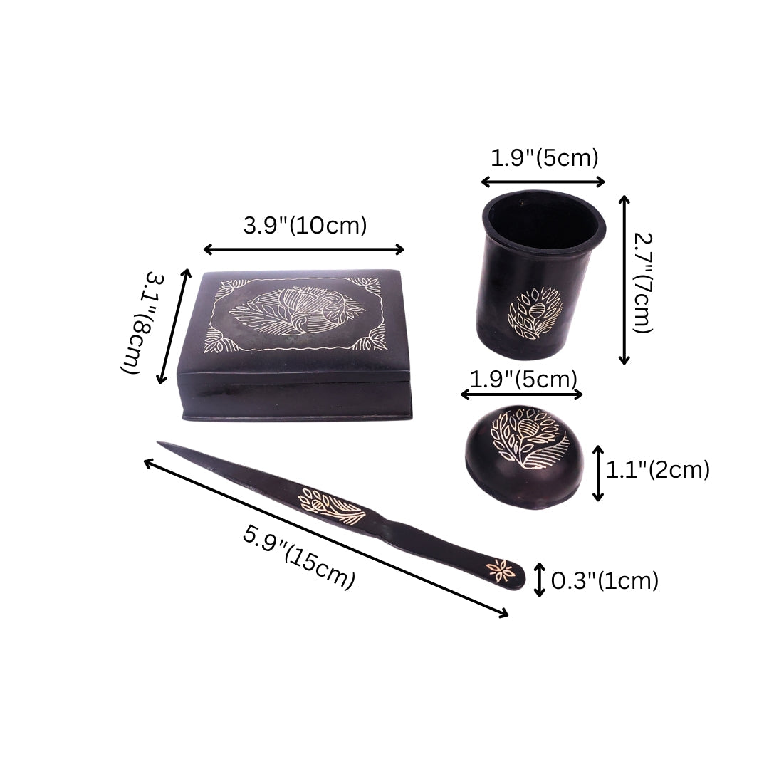 Bidri Art Corporate Gifting Box - Silver Inlay Work 