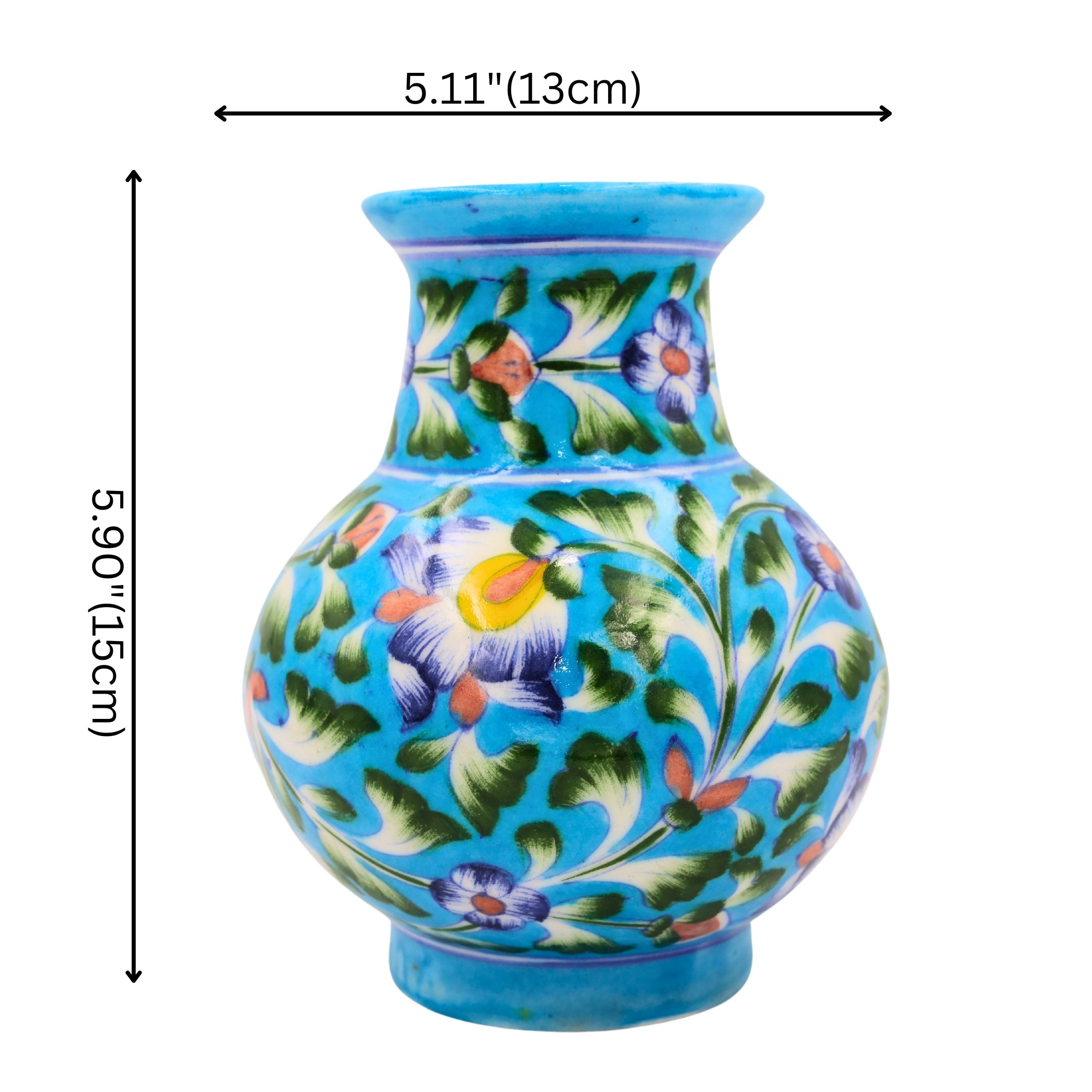 Blue Pottery Flower Vase