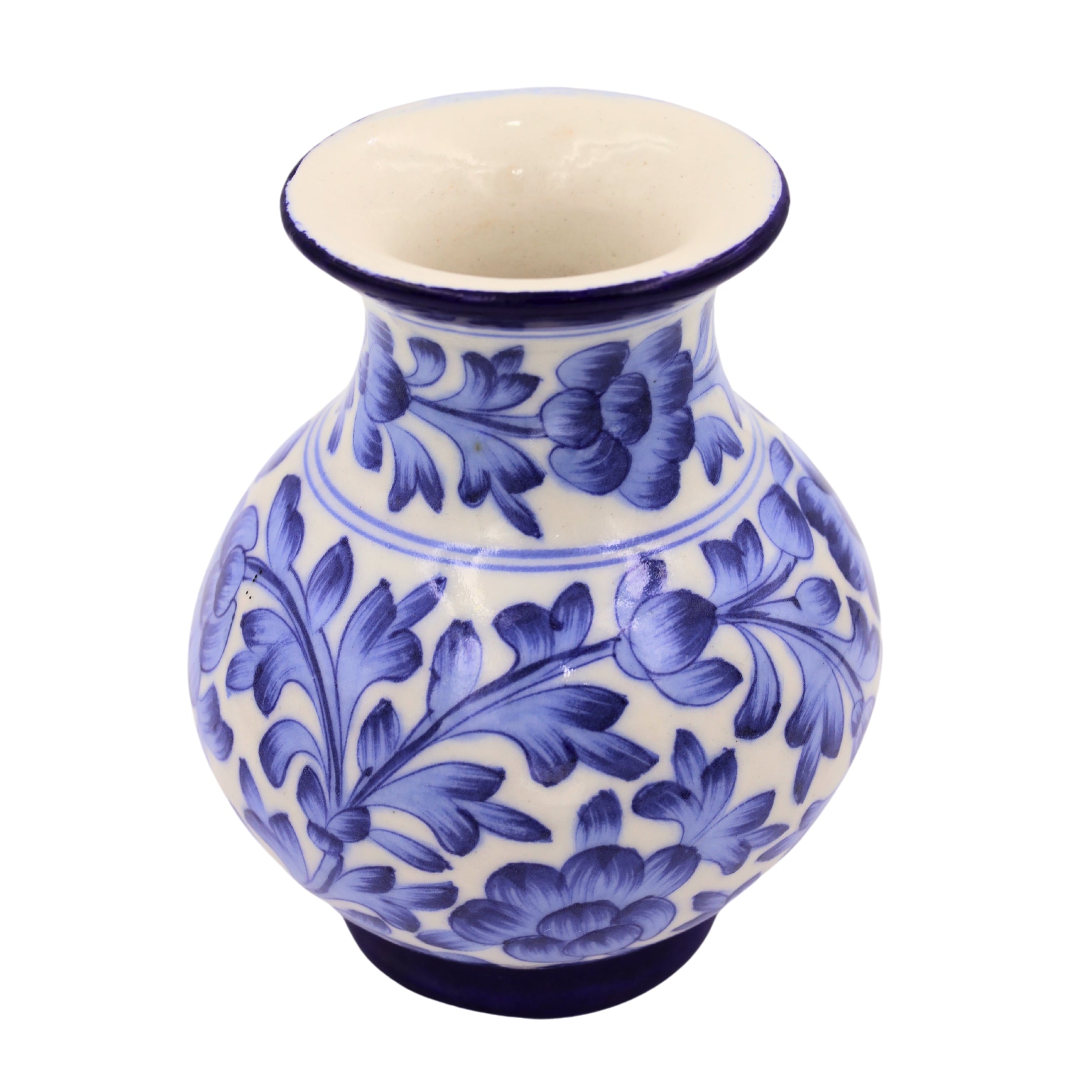 Blue Pottery Flower Vase