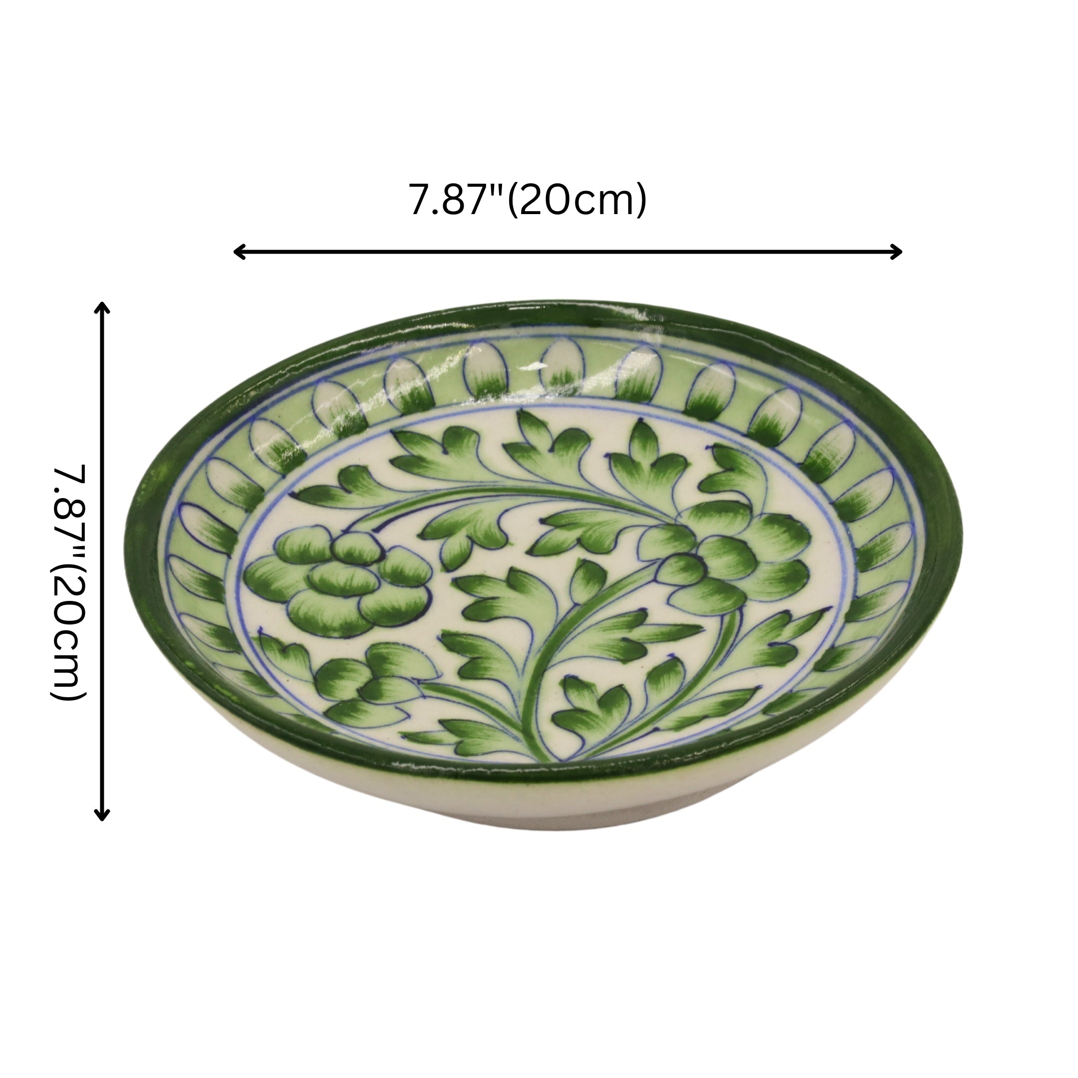 Blue Pottery Round Plate