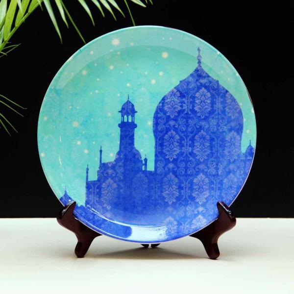 Blue Taj wall plate - 7783