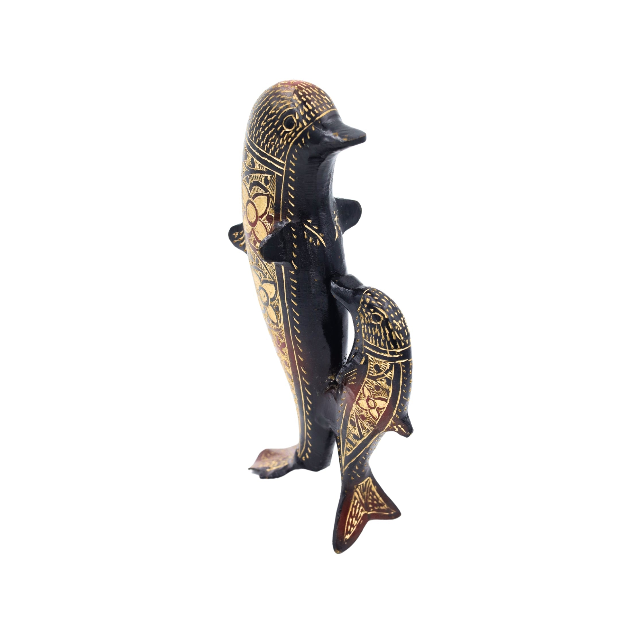 Brass Dolphin Pair