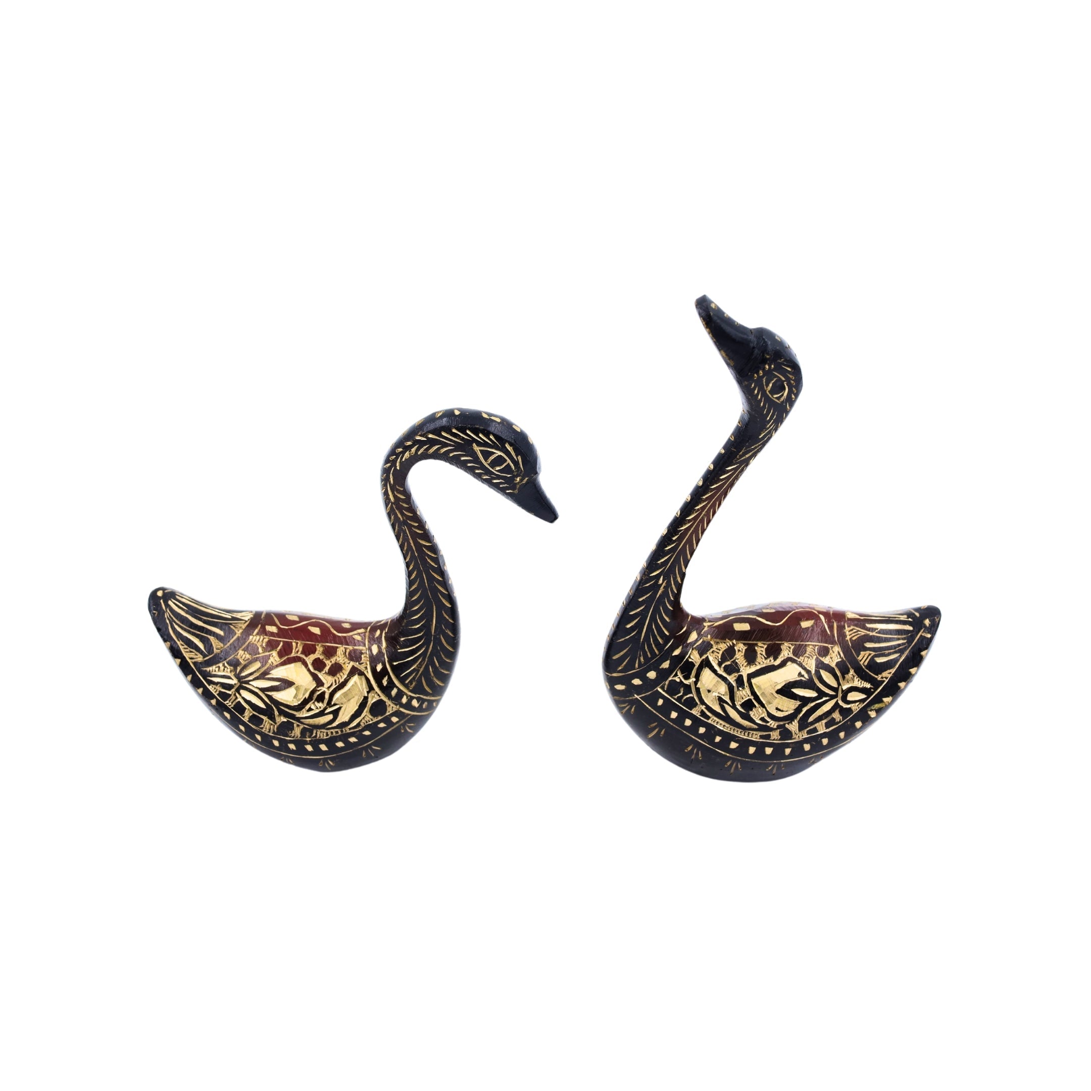 Brass Swan  Pair