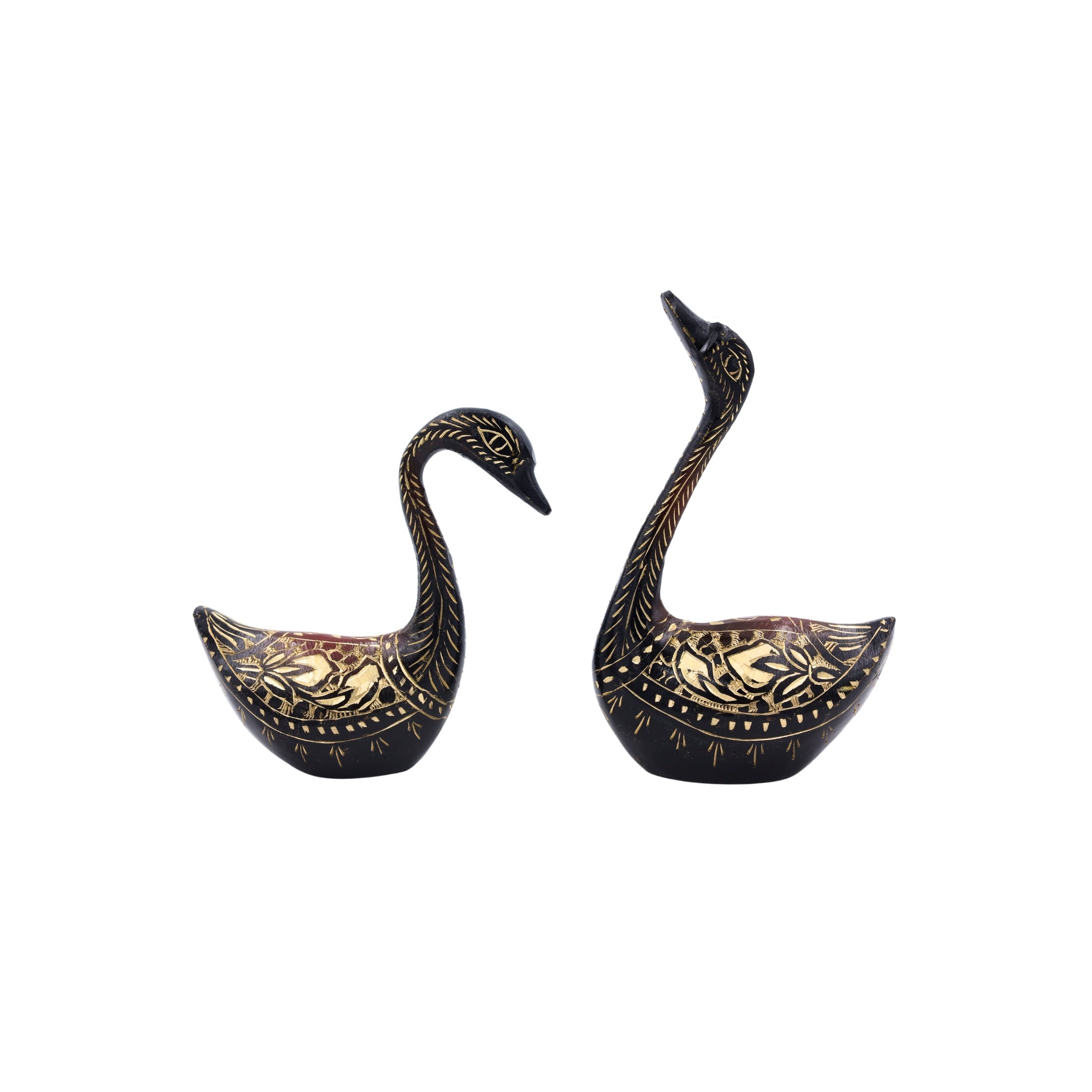 Brass Swan  Pair