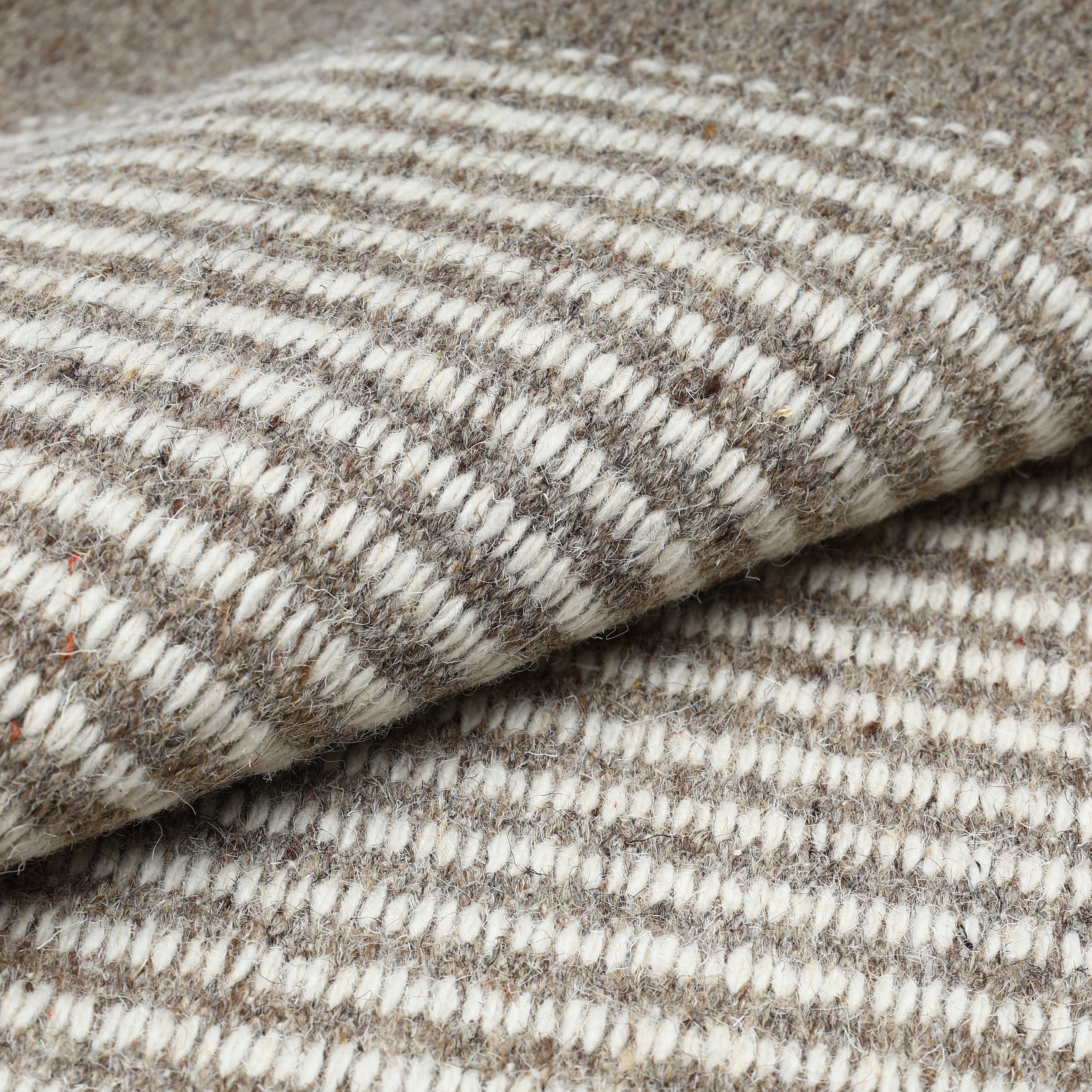 Brown Handwoven Jawaja Durrie—Stripe Pattern