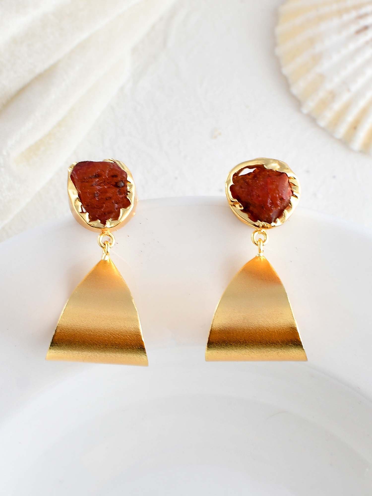 Women's Rough Potli Earrings