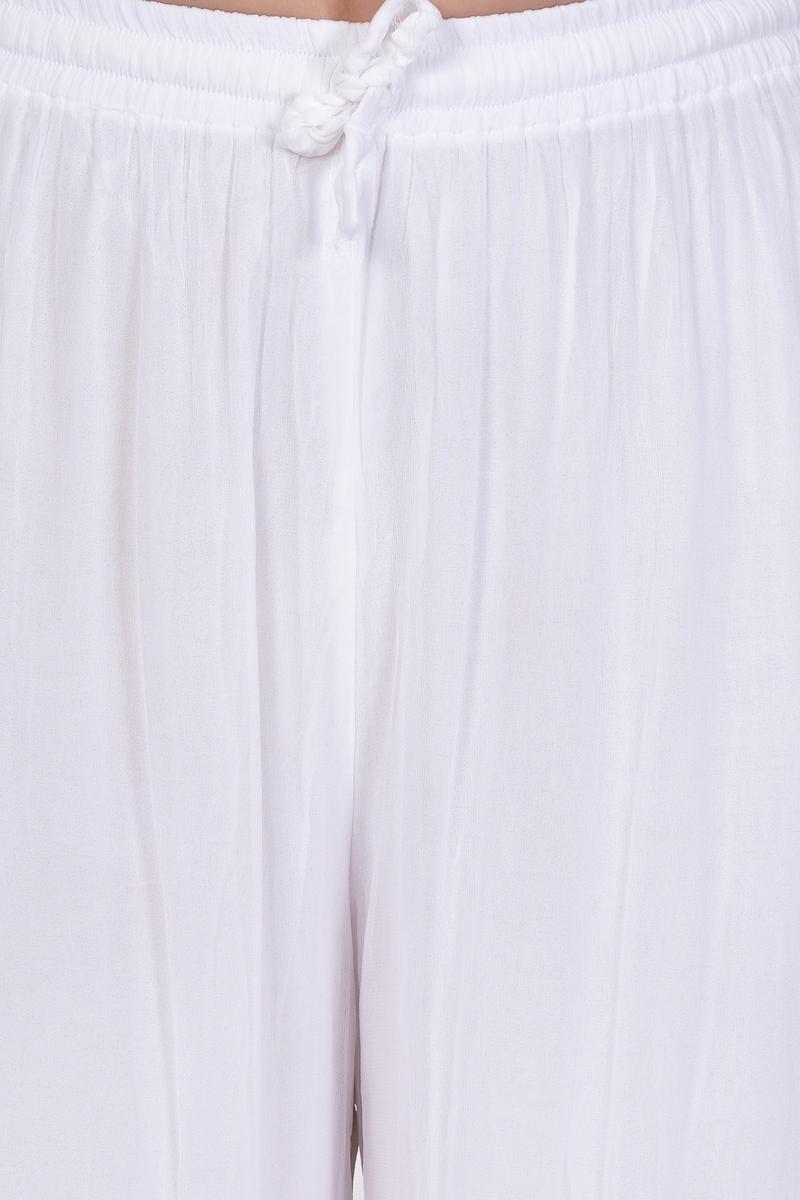 Women's White Chikankari Bottom