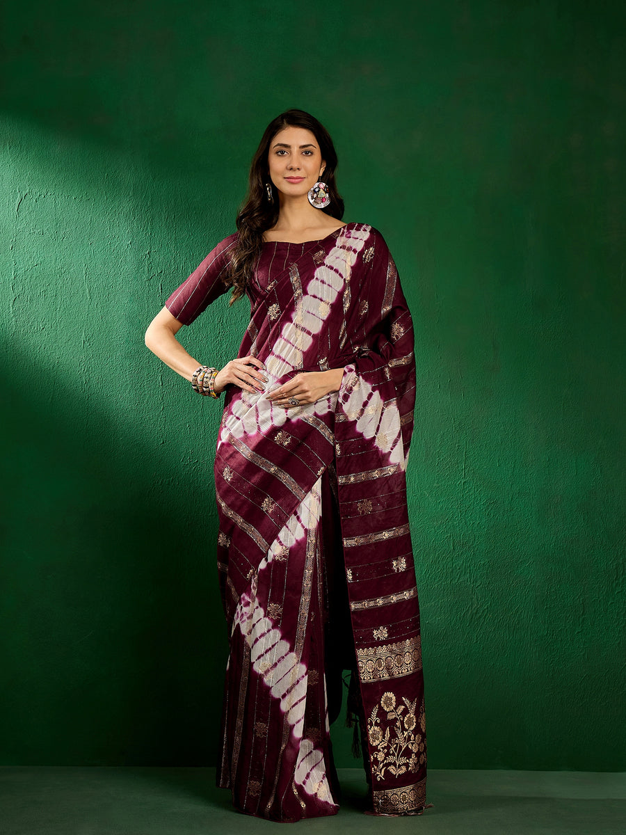 Women's Party Wear Cotton Saree With Un Stitched Blouse - Dwija Fashio ...