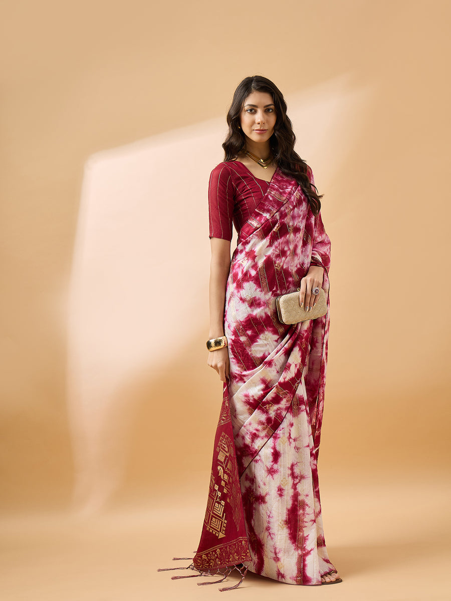 Women's Party Wear Cotton Saree With Un Stitched Blouse - Dwija Fashio ...