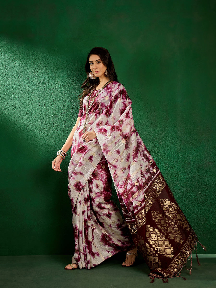 Women's Party Wear Cotton Saree With Un Stitched Blouse - Dwija Fashio ...
