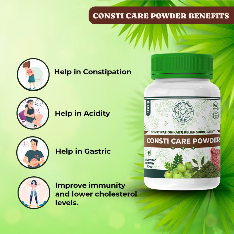 Consti-Care Powder - The Ultimate Ayurvedic Solution For Constipation Relief (100Gm) - Jayshankar Ayurved