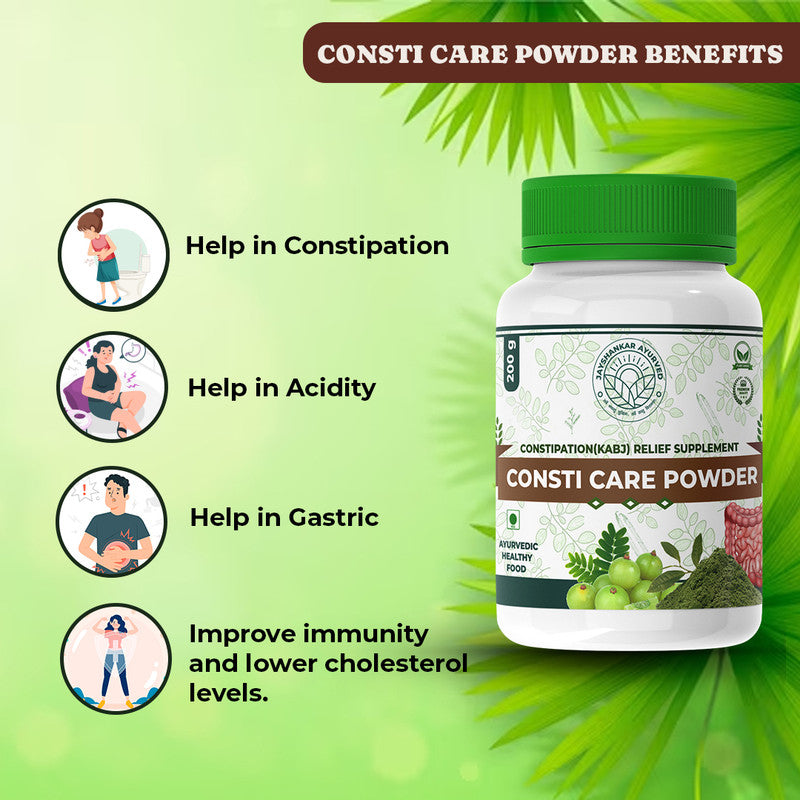 Consti-Care Powder - The Ultimate Ayurvedic Solution For Constipation Relief (200Gm) - Jayshankar Ayurved