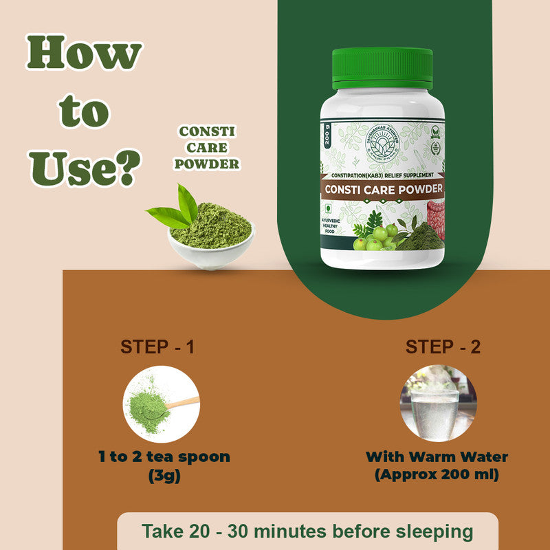 Consti-Care Powder - The Ultimate Ayurvedic Solution For Constipation Relief (200Gm)