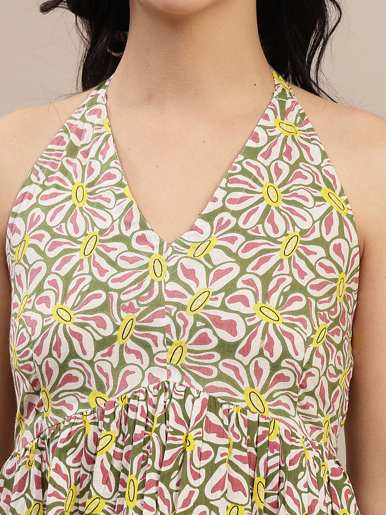 Women's Multi Floral Printed Cotton Co-Ord Set