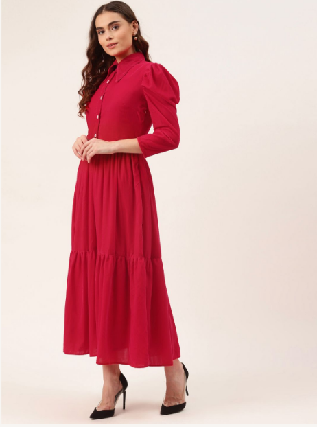 pink velvet shirt dress Pink Velvet V-Neck Dress