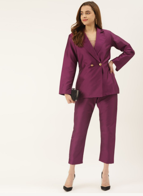 Women's Wine  Coat Pant