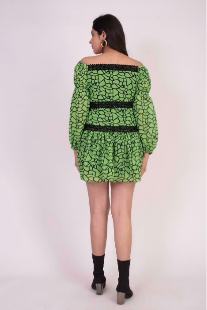 Women's Green Skater Dress