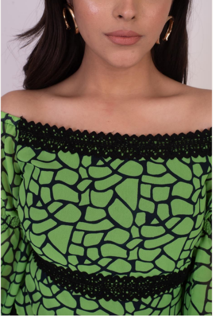 Women's Green Skater Dress