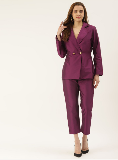 Women's Wine  Coat Pant