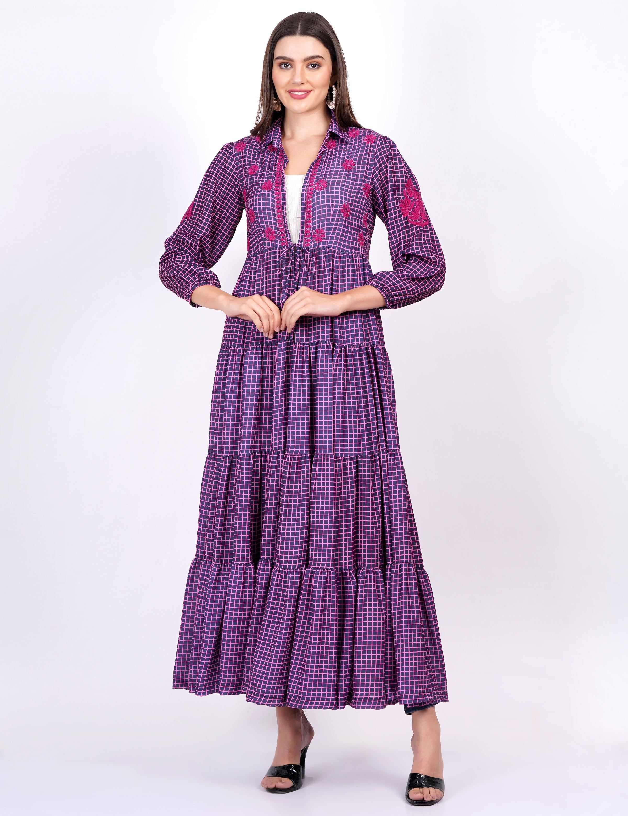 Women's Double Georgette Chikankari Shrug