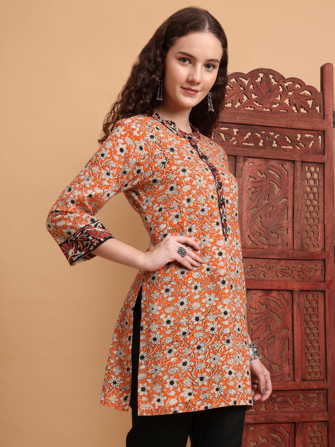 Women's Hand Block Bagru Print Kurti