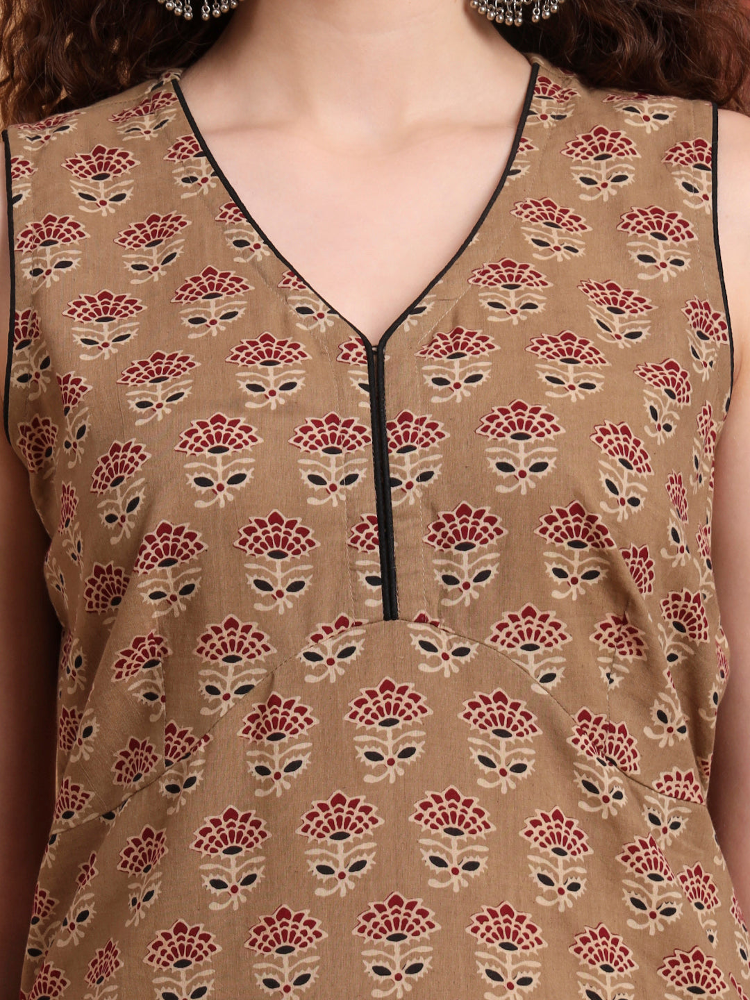 Women's Hand Block Ajrak Print Kurta