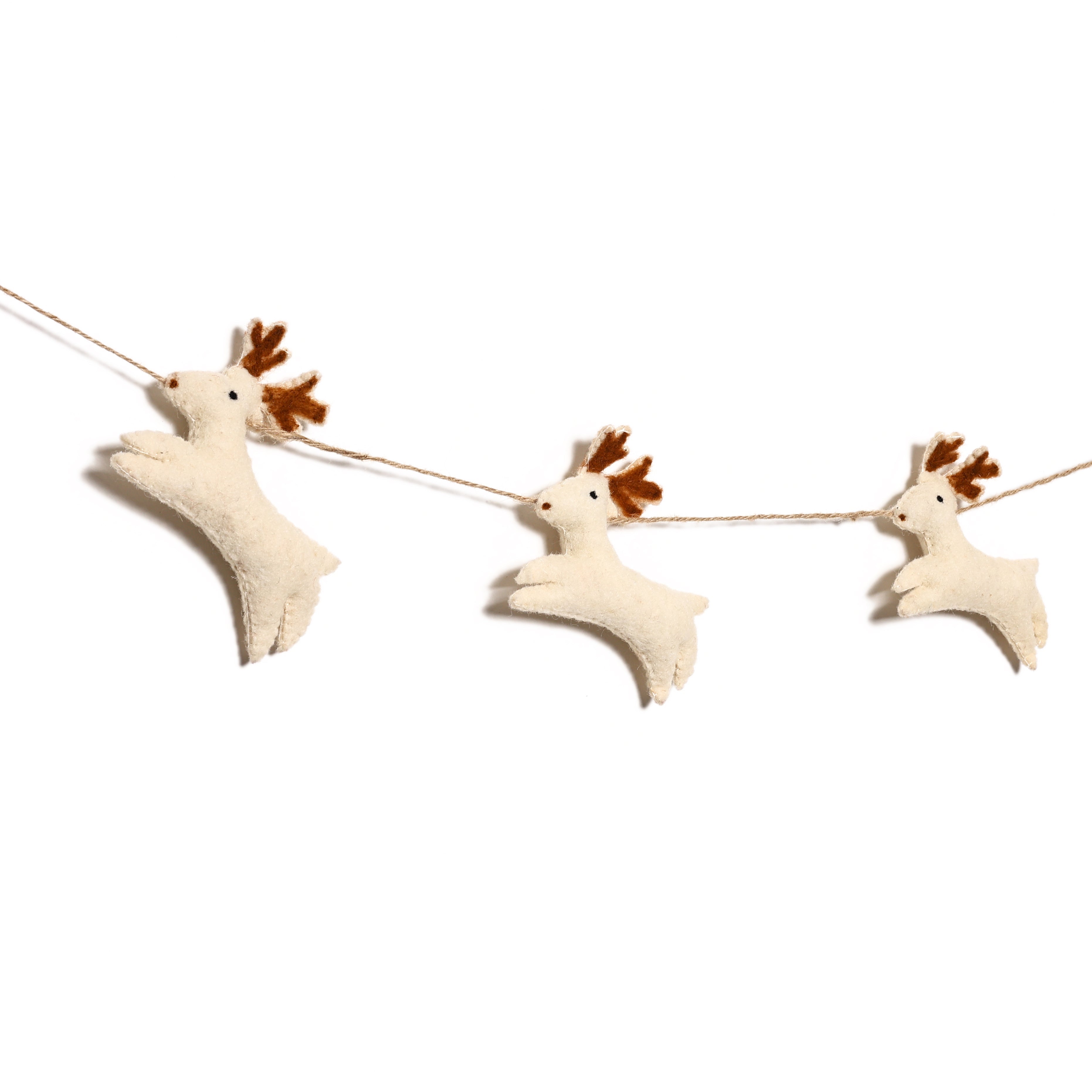 Christmas Décor Handmade Felt Reindeer Garland