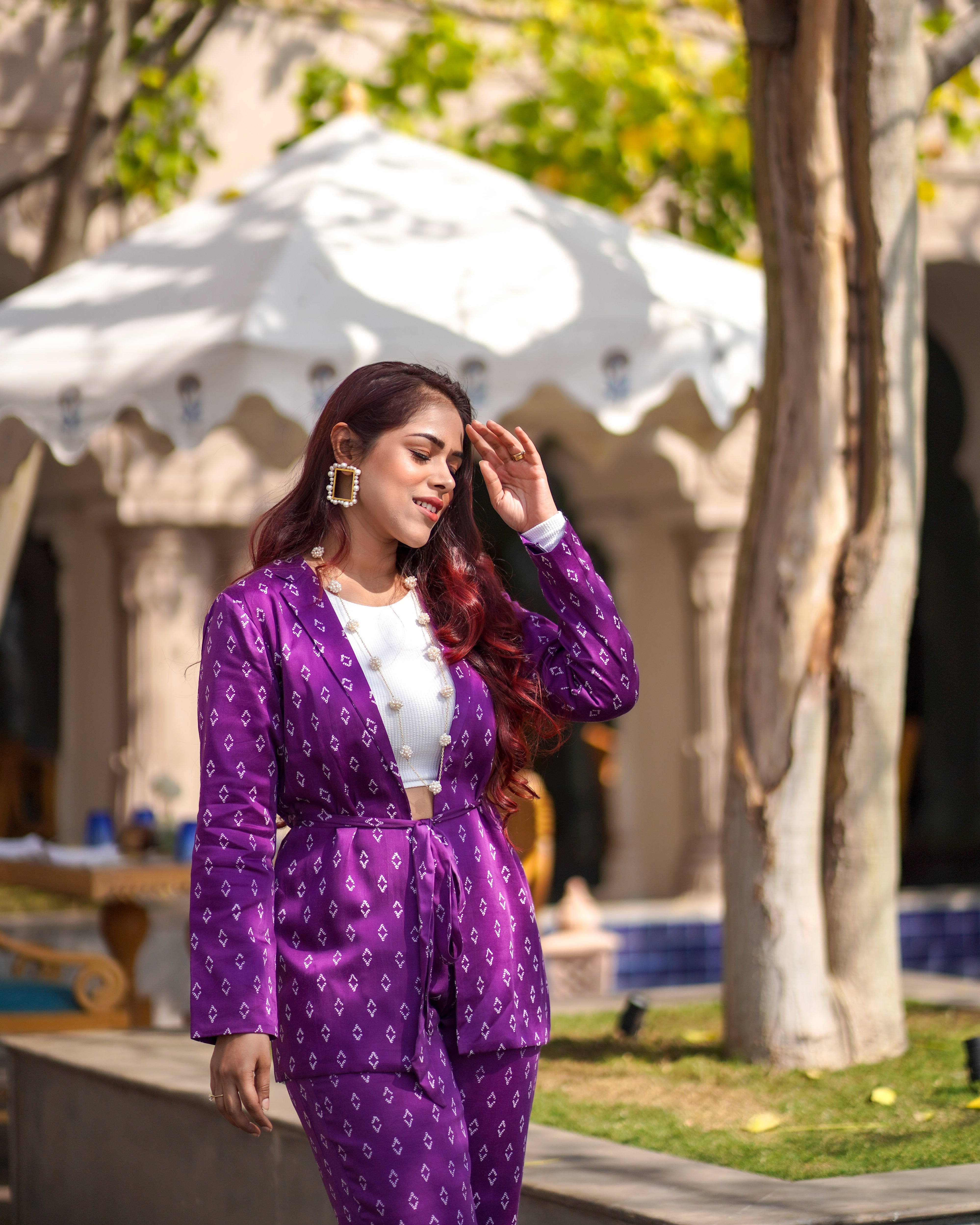 Women's Purple Pantsuit - Nangalia Ruchira