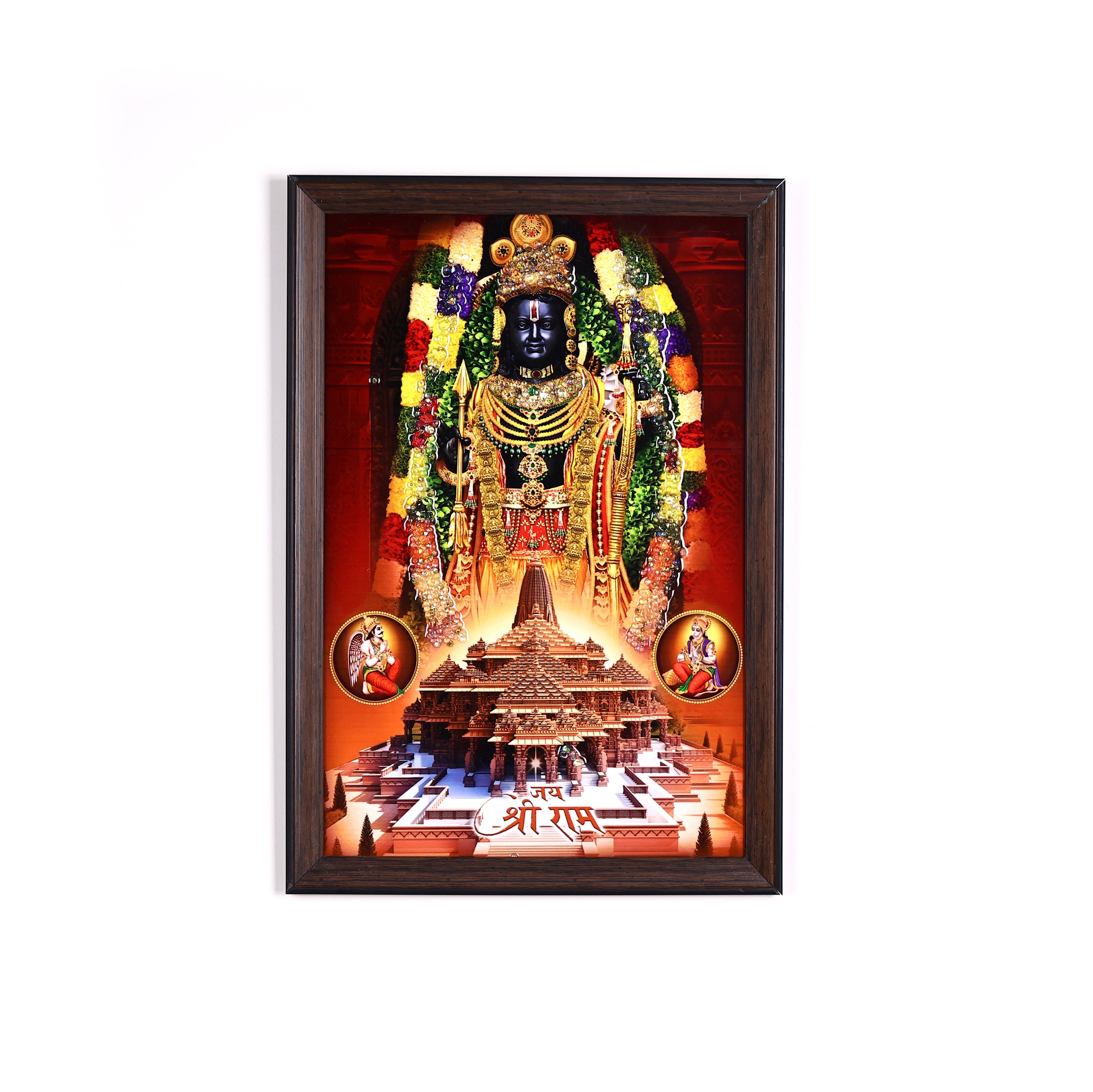 Crystal Embellished Lord Ram Resin Wall Painting