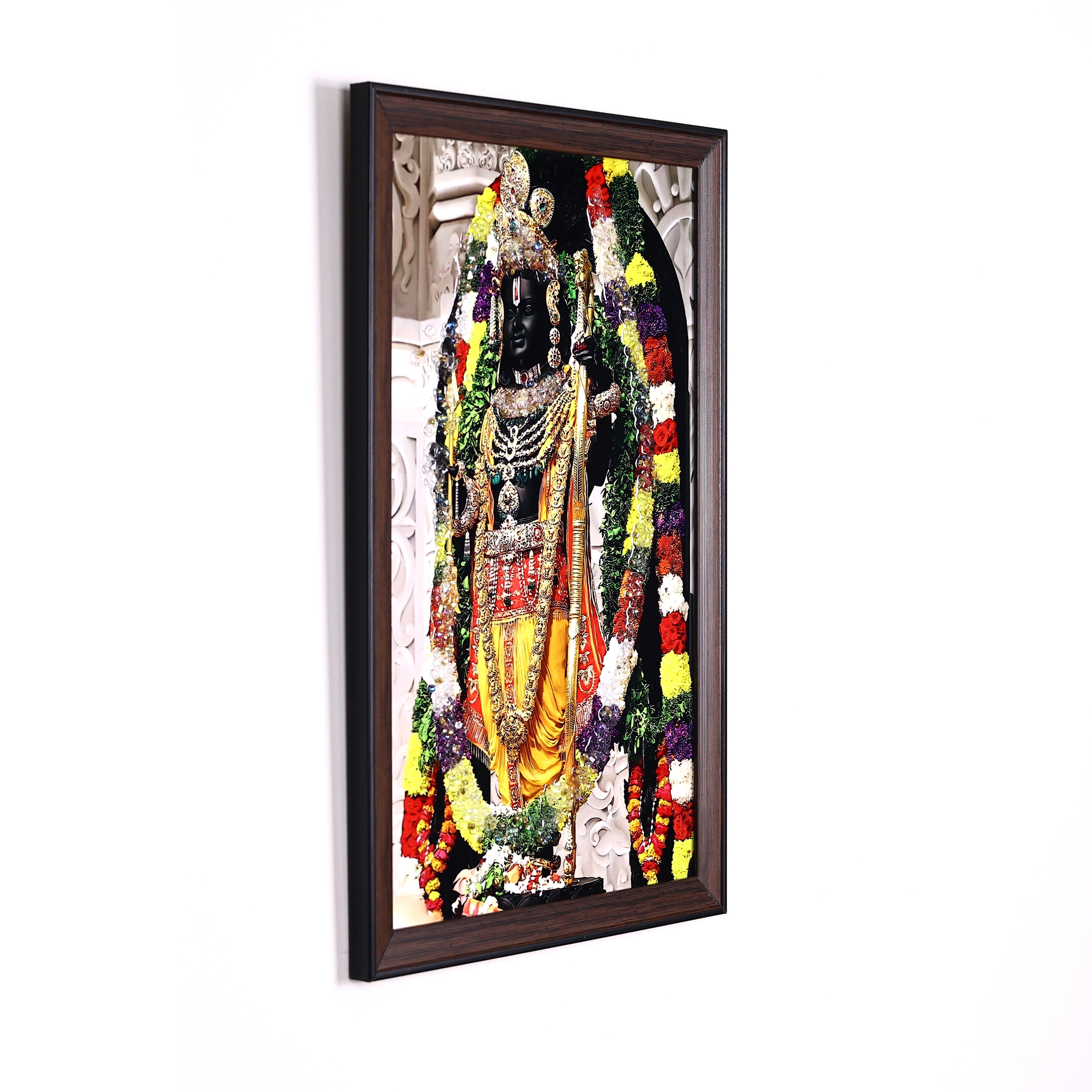 Crystal Embellished Shree Ram Resin Wall Painting