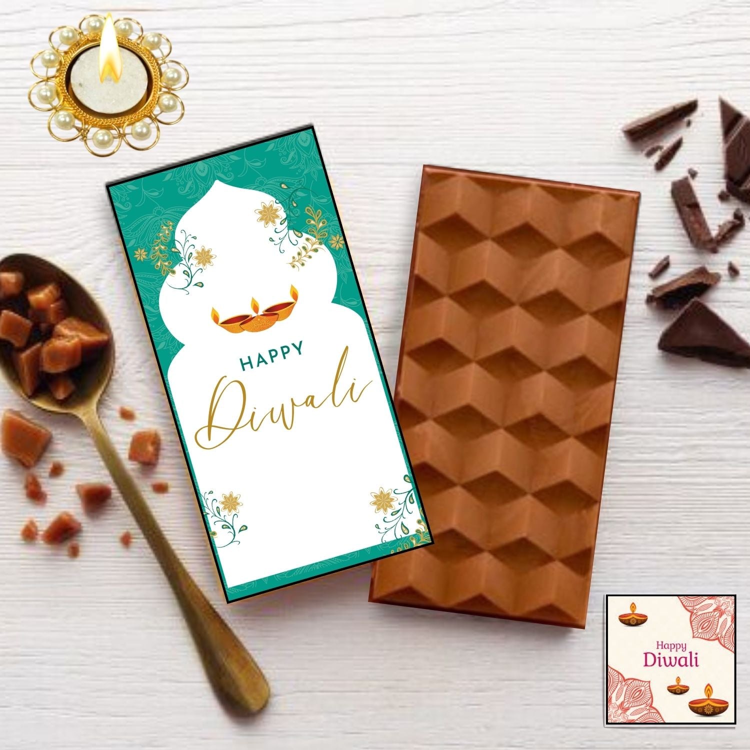 Personalised Diwali Chocolate Gift Bar