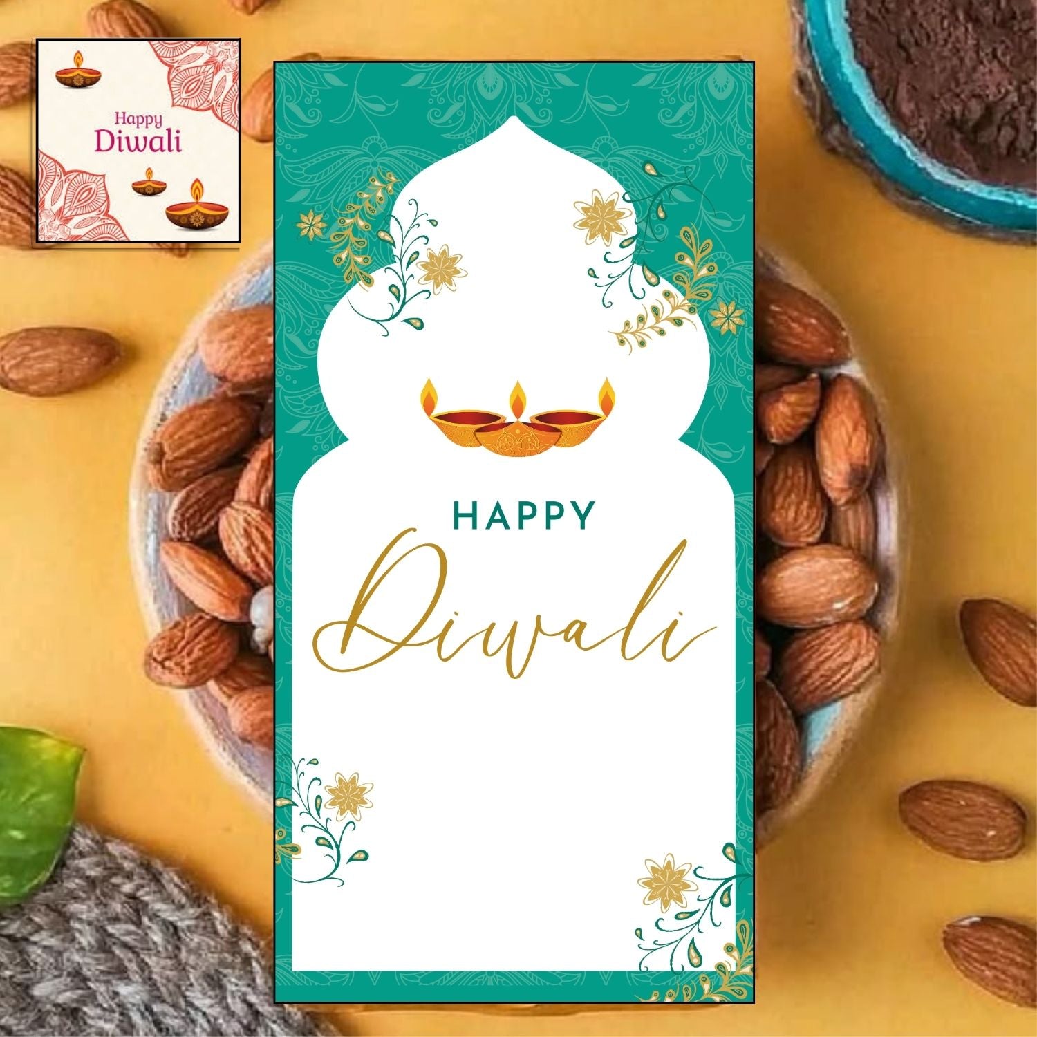 Personalised Diwali Chocolate Gift Bar