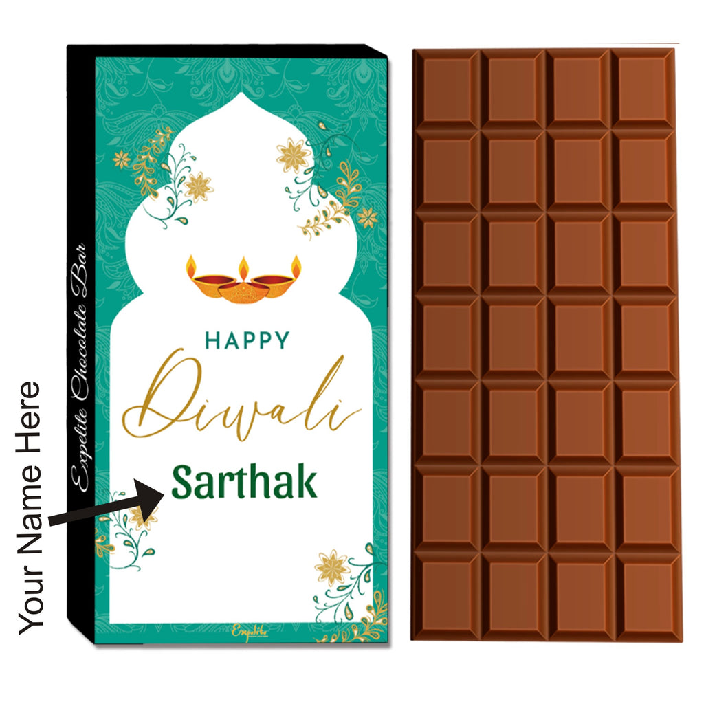 Personalised Diwali Chocolate Gift Bar