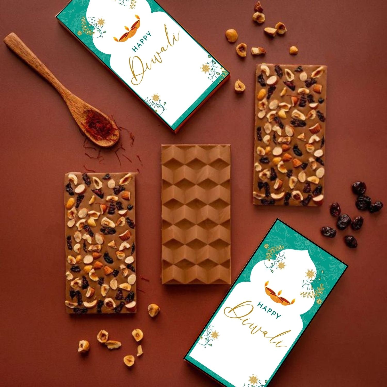 Personalised Diwali Chocolate Gift Bar