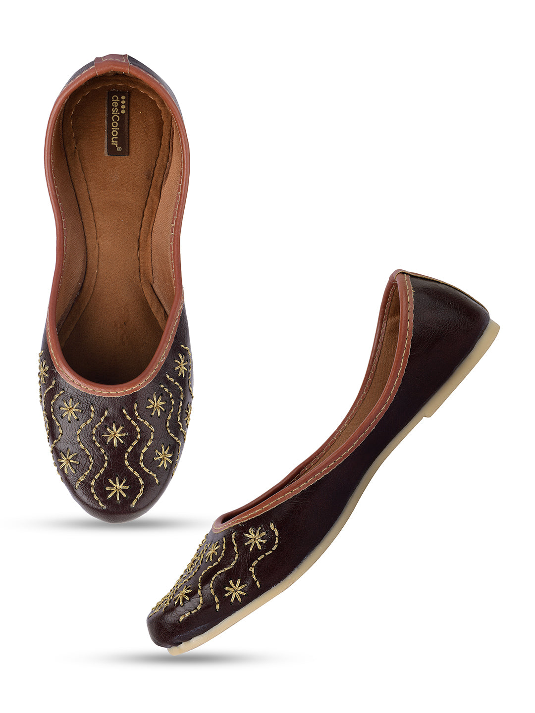 Women's Brown Casuals  Indian Ethnic Comfort Footwear