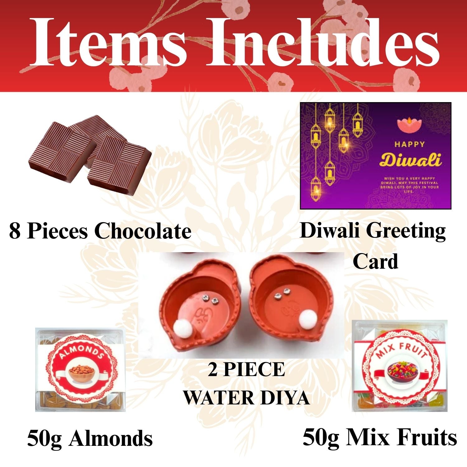 Diwali Gift Hamper With Dryfruits And Diya