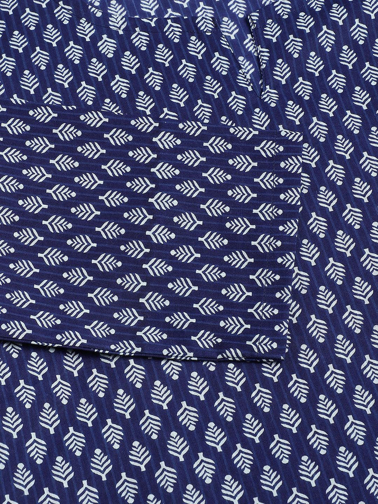 Women's Blue Printed Loungewear/Nightwear