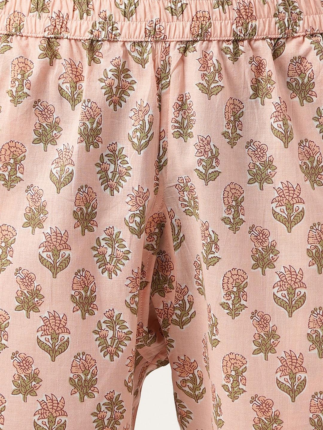 Women's Soft Pink Printed Loungewear/Nightwear - Taantav