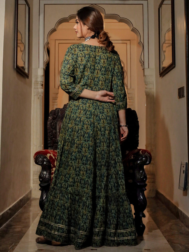 Women's Dark Green Anarkali Kurta