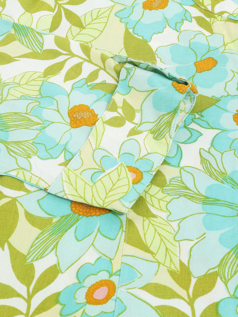 Women's Floral Printed Rayon Regular Top