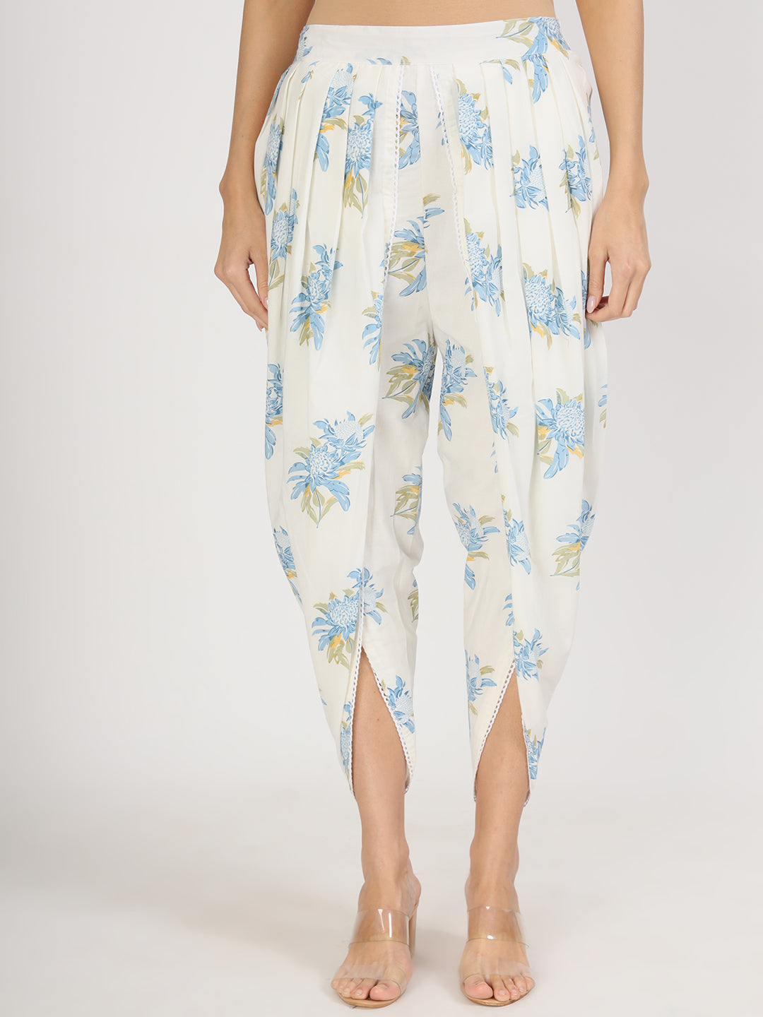 Women's off White Floral Print Rayon Co-ord set for women - Taantav