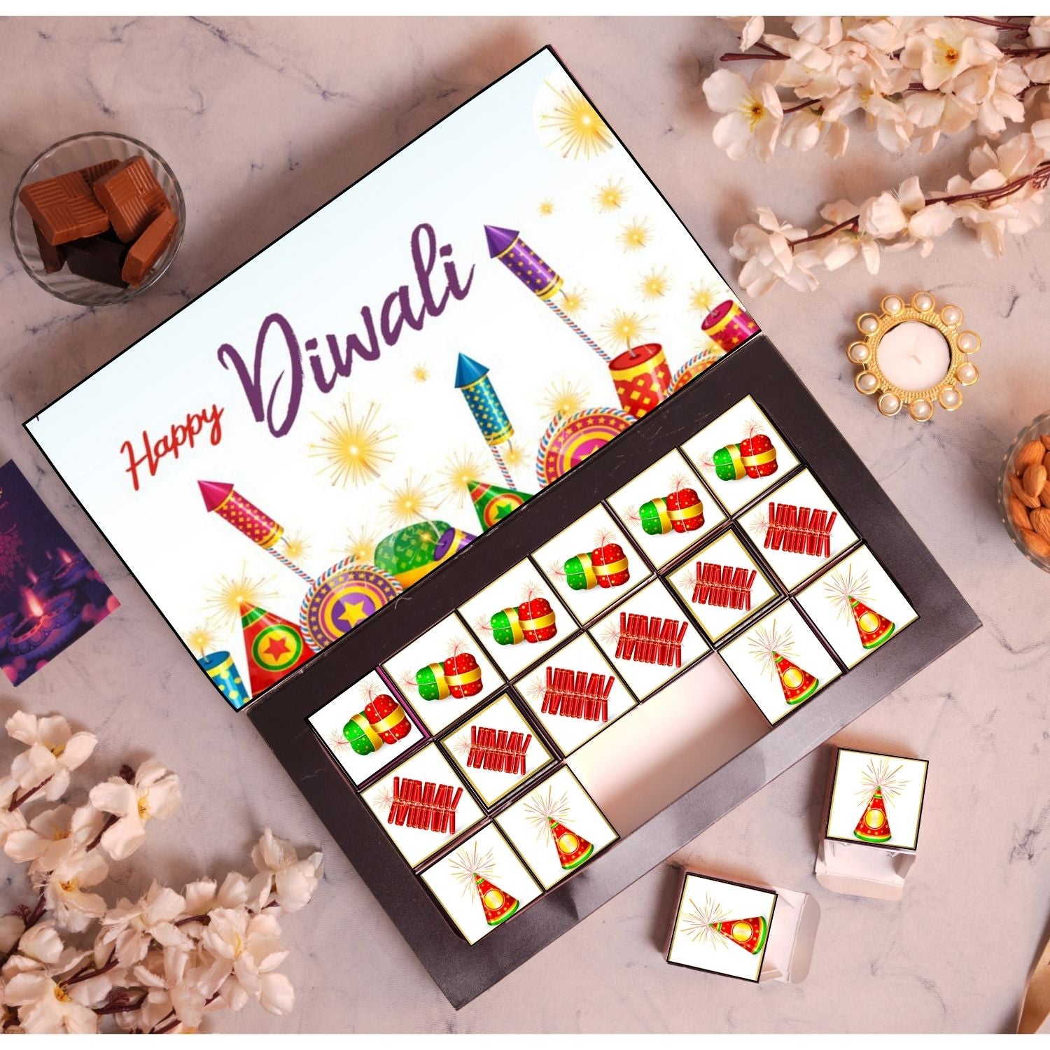 Diwali Cracker Chocolate Box - 18 Pc
