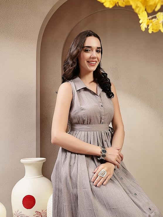 women's Grey crepe dress Trendia women's Grey crepe dress Trendia