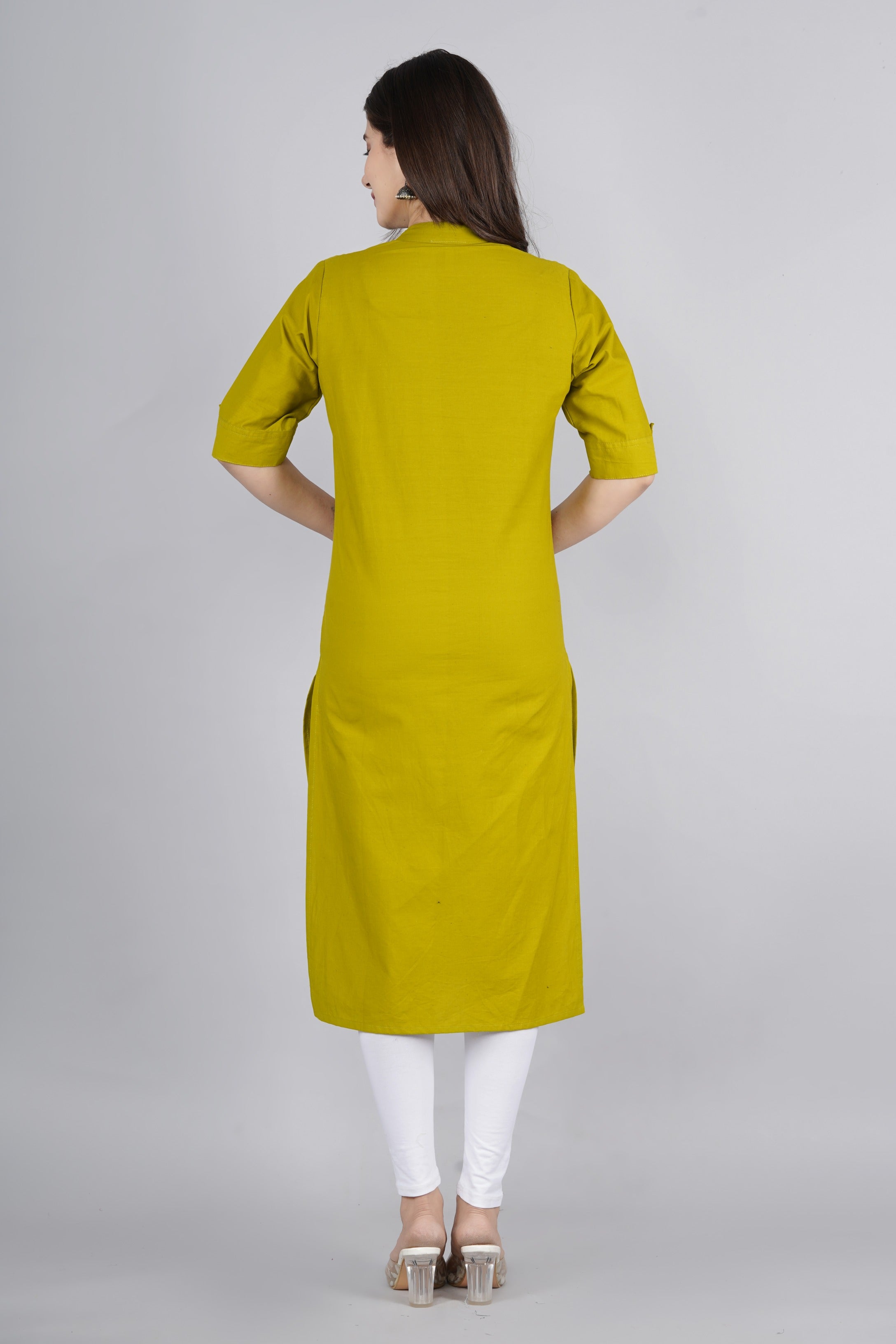 Women's Green Cotton Kurta by Kip
