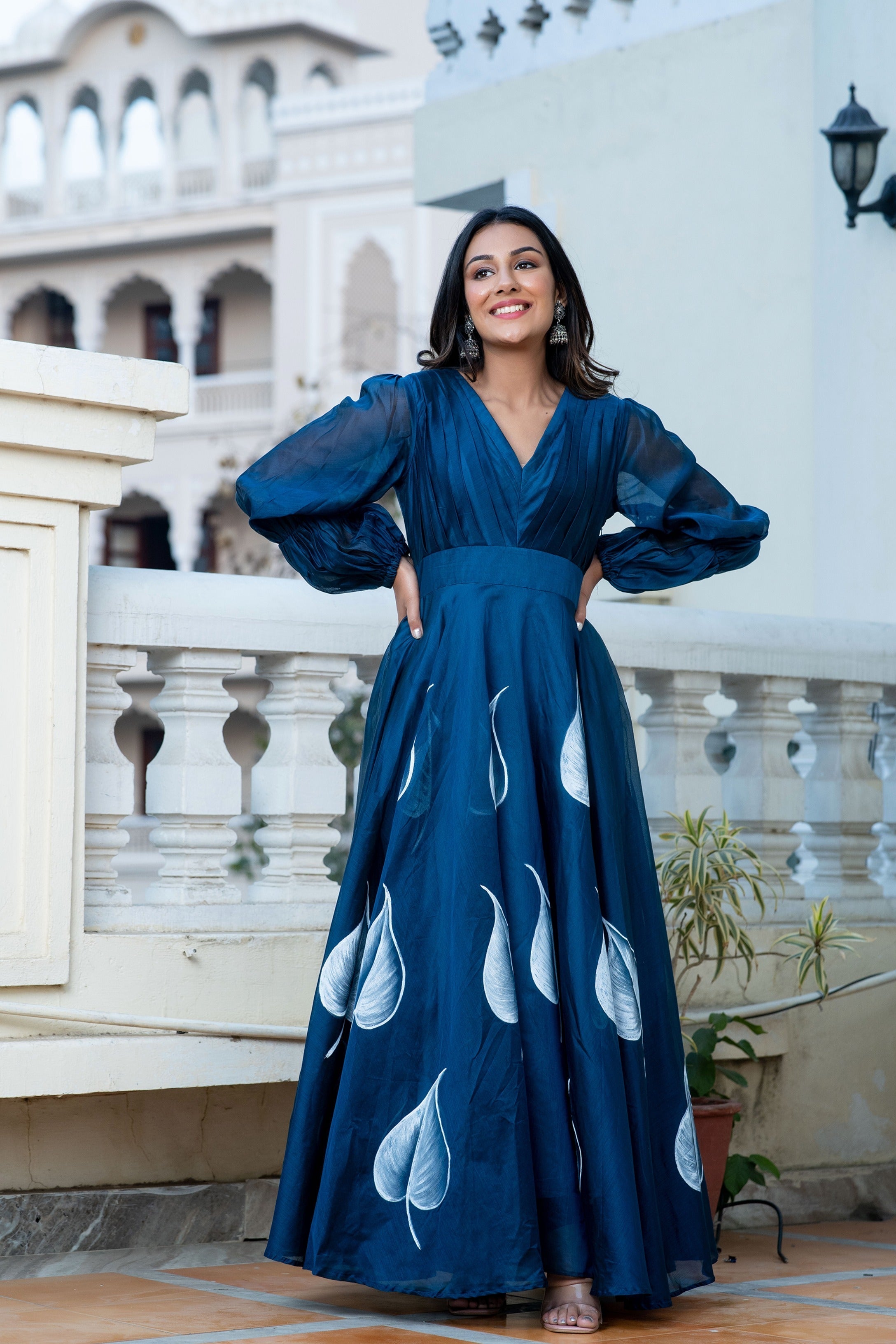 Women's Fannah Hand Painted Styled Gown